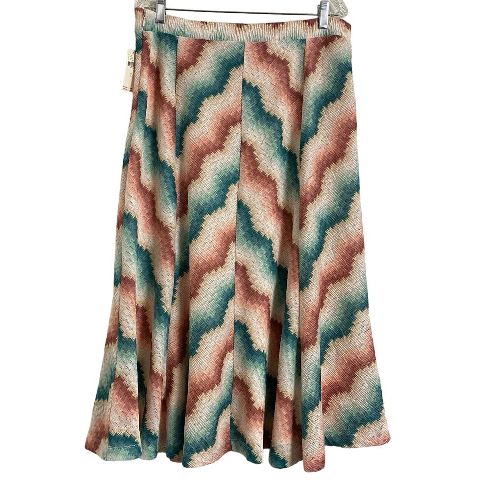 Maeve Anthropologie Women's Chevron Striped‎ MARIA Knit Midi Skirt Size XL NWT